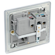 BG Electrical Flatplate Screwless Polished Chrome - Single switched, double pole