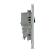 BG Electrical Flatplate Screwless Polished Chrome - Single switched, double pole