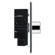 BG Electrical Flatplate Screwless Polished Chrome - Single, 2 way push 200W