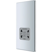 BG Electrical Flatplate Screwless Polished Chrome - 115/240V dual voltage shaver socket