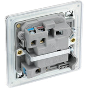 BG Electrical Flatplate Screwless Polished Chrome - Switched and fused with indicator