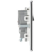 BG Electrical Flatplate Screwless Polished Chrome - Single switched, double pole