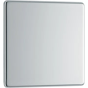 BG Electrical Flatplate Screwless Polished Chrome - Single, blank plate
