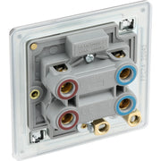 BG Electrical Flatplate Screwless Polished Chrome - 45A, double pole, single plate, with indicator