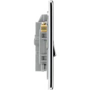 BG Electrical Flatplate Screwless Polished Chrome - 20A, double pole, with indicator