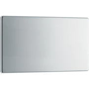 BG Electrical Flatplate Screwless Polished Chrome - Double, blank plate