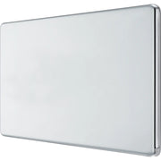 BG Electrical Flatplate Screwless Polished Chrome - Double, blank plate
