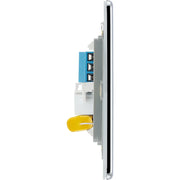 BG Electrical Flatplate Screwless Polished Chrome - Double, telephone socket, master