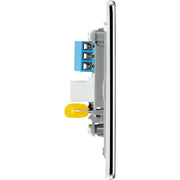 BG Electrical Flatplate Screwless Polished Chrome - Single, telephone socket, master