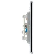 BG Electrical Flatplate Screwless Polished Chrome - Single, isolated, co-axial