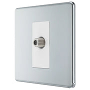 BG Electrical Flatplate Screwless Polished Chrome - Single, satellite