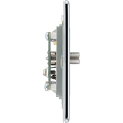 BG Electrical Flatplate Screwless Polished Chrome - Double, satellite and co-axial