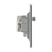 BG Electrical Flatplate Screwless Polished Chrome - Triple TV/FM/SAT triplex - screened