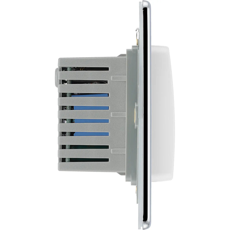 BG Electrical Flatplate Screwless Polished Chrome - Hotel key card switch