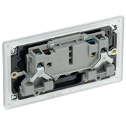BG Electrical Flatplate Screwless Polished Chrome - Double switched, double pole
