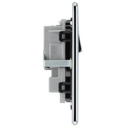 BG Electrical Flatplate Screwless Polished Chrome - Double switched, double pole