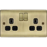 BG Electrical Nexus Metal Antique Brass - Double, switched, single pole