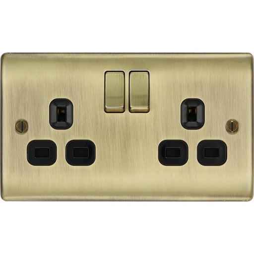 BG Electrical Nexus Metal Antique Brass - Double, switched, single pole