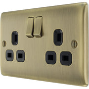 BG Electrical Nexus Metal Antique Brass - Double, switched, single pole