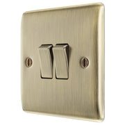 BG Electrical Nexus Metal Antique Brass - Double, 2 way switch