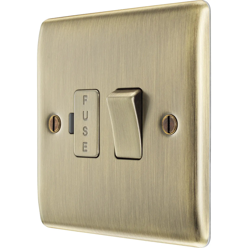 BG Electrical Nexus Metal Antique Brass - Switched and fused