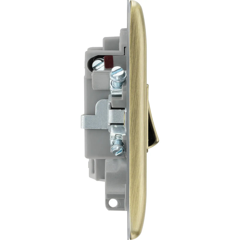 BG Electrical Nexus Metal Antique Brass - Switched and fused