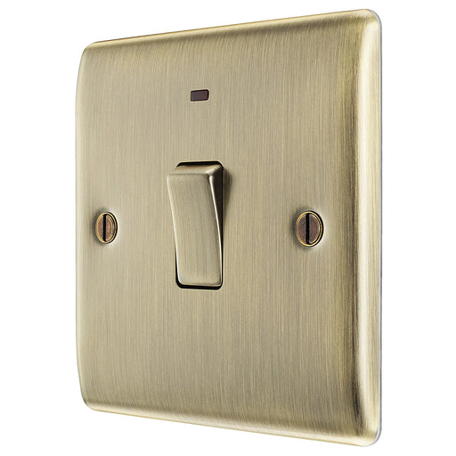 BG Electrical Nexus Metal Antique Brass - 20A, double pole, with indicator