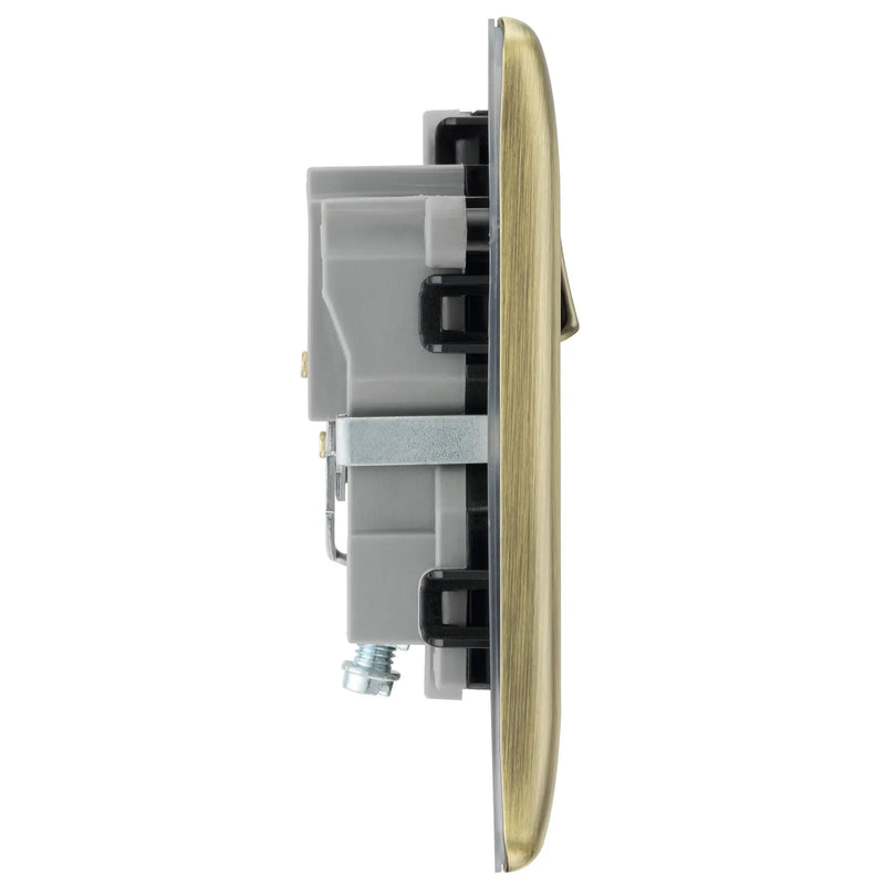 BG Electrical Nexus Metal Antique Brass - Single, switched, single pole