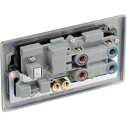 BG Electrical Nexus Metal Antique Brass - 45A double pole, with switched socket and indicators