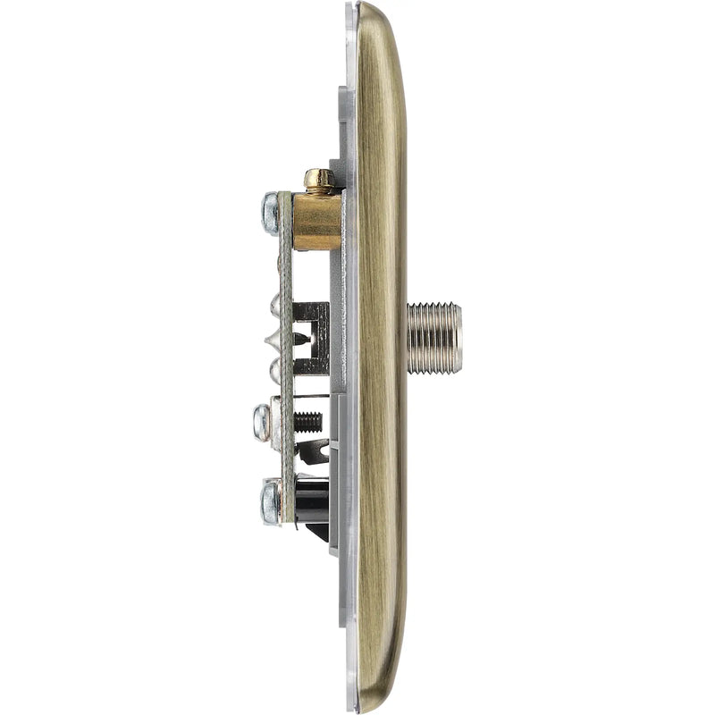 BG Electrical Nexus Metal Antique Brass - Single satellite
