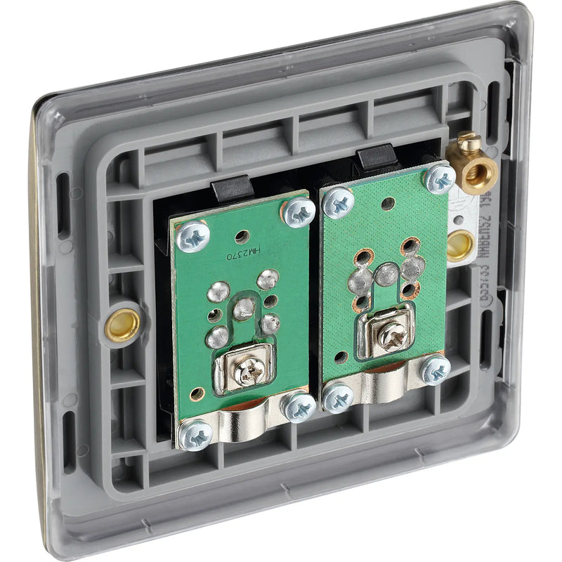 BG Electrical Nexus Metal Antique Brass - Double satellite and co-axial