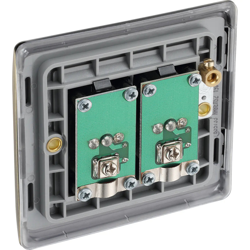BG Electrical Nexus Metal Antique Brass - Double isolated, co-axial
