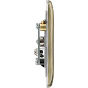 BG Electrical Nexus Metal Antique Brass - Double, TV/FM