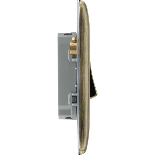 BG Electrical Nexus Metal Antique Brass - Quadruple, 2 way switch