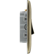 BG Electrical Nexus Metal Antique Brass - Triple pole fan isolator
