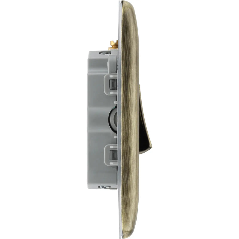 BG Electrical Nexus Metal Antique Brass - Triple pole fan isolator