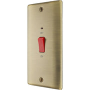 BG Electrical Nexus Metal Antique Brass - 45A, double pole, large plate, with indicator