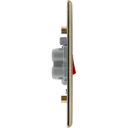 BG Electrical Nexus Metal Antique Brass - 45A, double pole, large plate, with indicator
