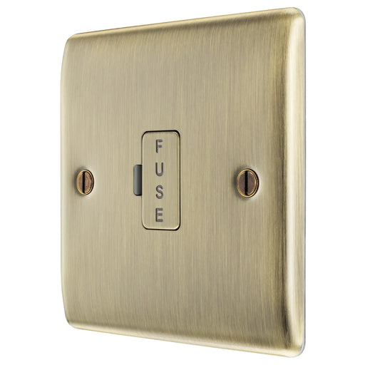 BG Electrical Nexus Metal Antique Brass - Unswitched and fused