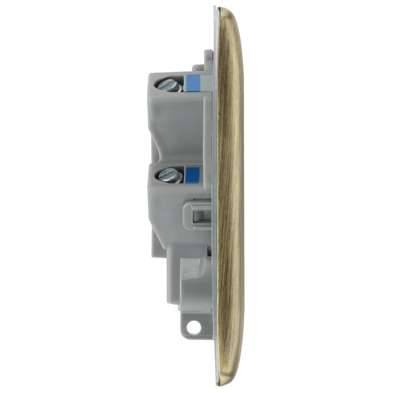 BG Electrical Nexus Metal Antique Brass - Unswitched and fused