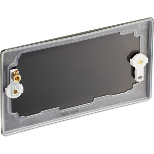 BG Electrical Nexus Metal Antique Brass - Double, blank plate