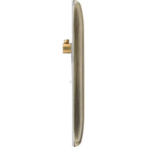 BG Electrical Nexus Metal Antique Brass - Double, blank plate