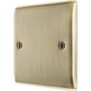 BG Electrical Nexus Metal Antique Brass - Single, blank plate