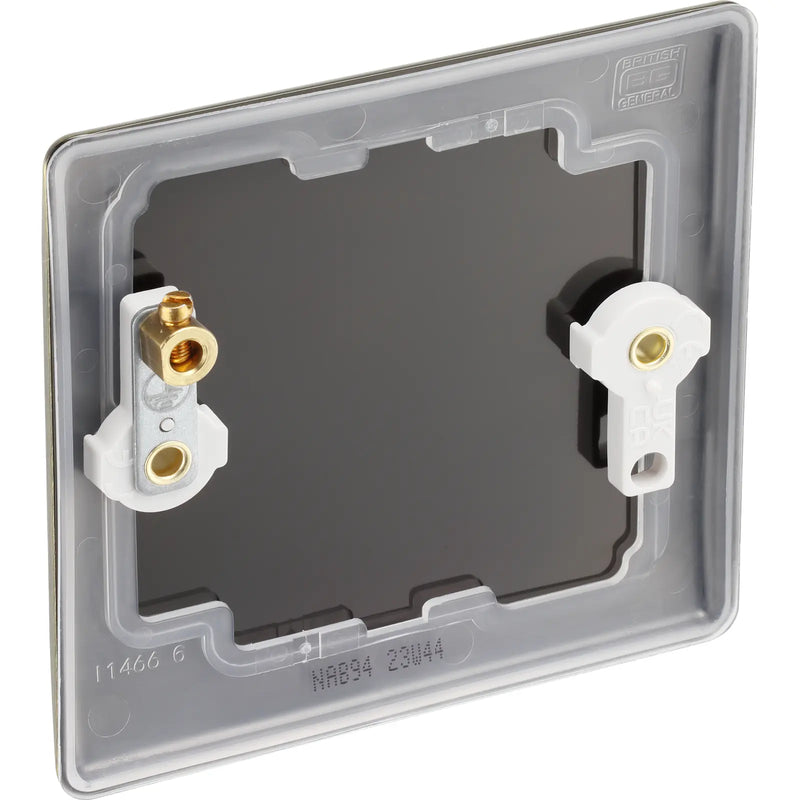 BG Electrical Nexus Metal Antique Brass - Single, blank plate