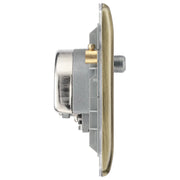 BG Electrical Nexus Metal Antique Brass - Quadplex 2 x sat, BT outlet and co-ax returned - screened