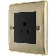 BG Electrical Nexus Metal Antique Brass - 2A, single, unswitched, round pin
