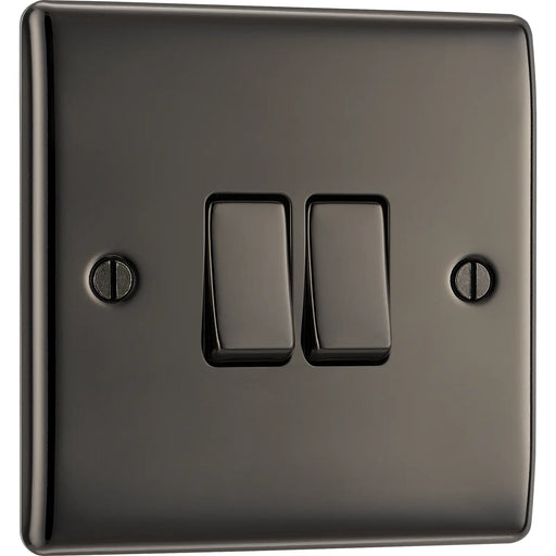 BG Electrical Nexus Metal Black Nickel - Double, 2 way switch