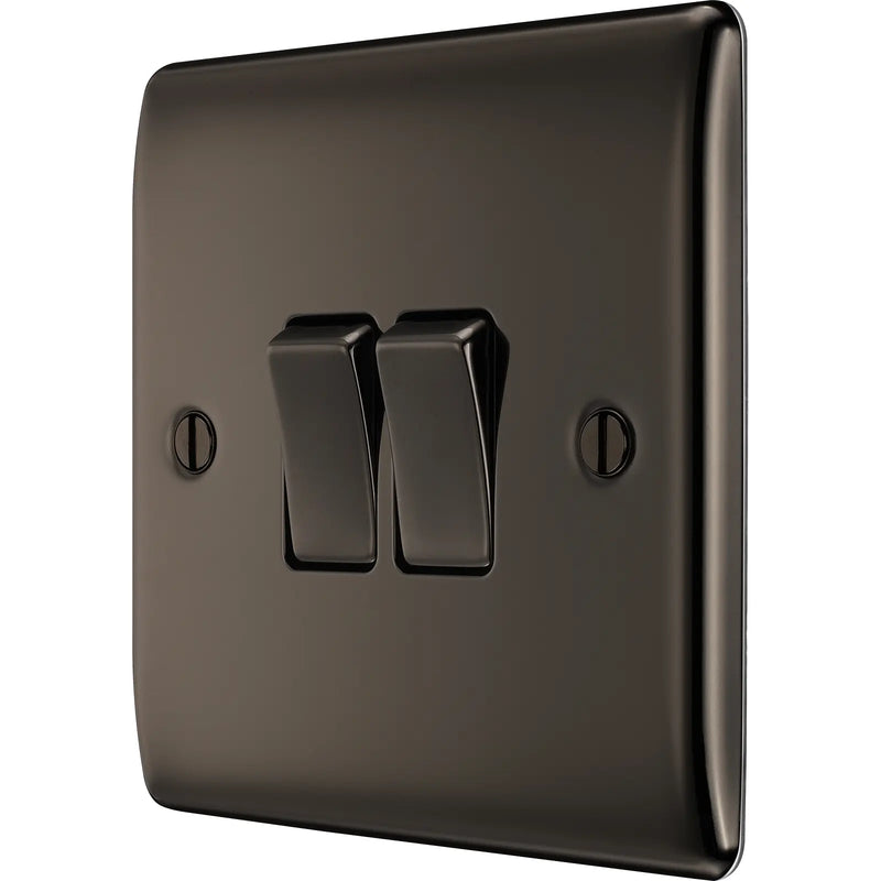 BG Electrical Nexus Metal Black Nickel - Double, 2 way switch