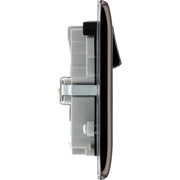 BG Electrical Nexus Metal Black Nickel - Double switched single pole, with USB A + C (22W)