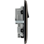 BG Electrical Nexus Metal Black Nickel - Double switched single pole, with USB A + C (12W)